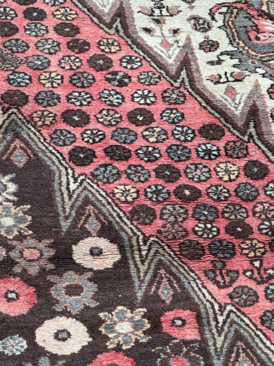  pretty vintage Hamadan rug For Sale 4
