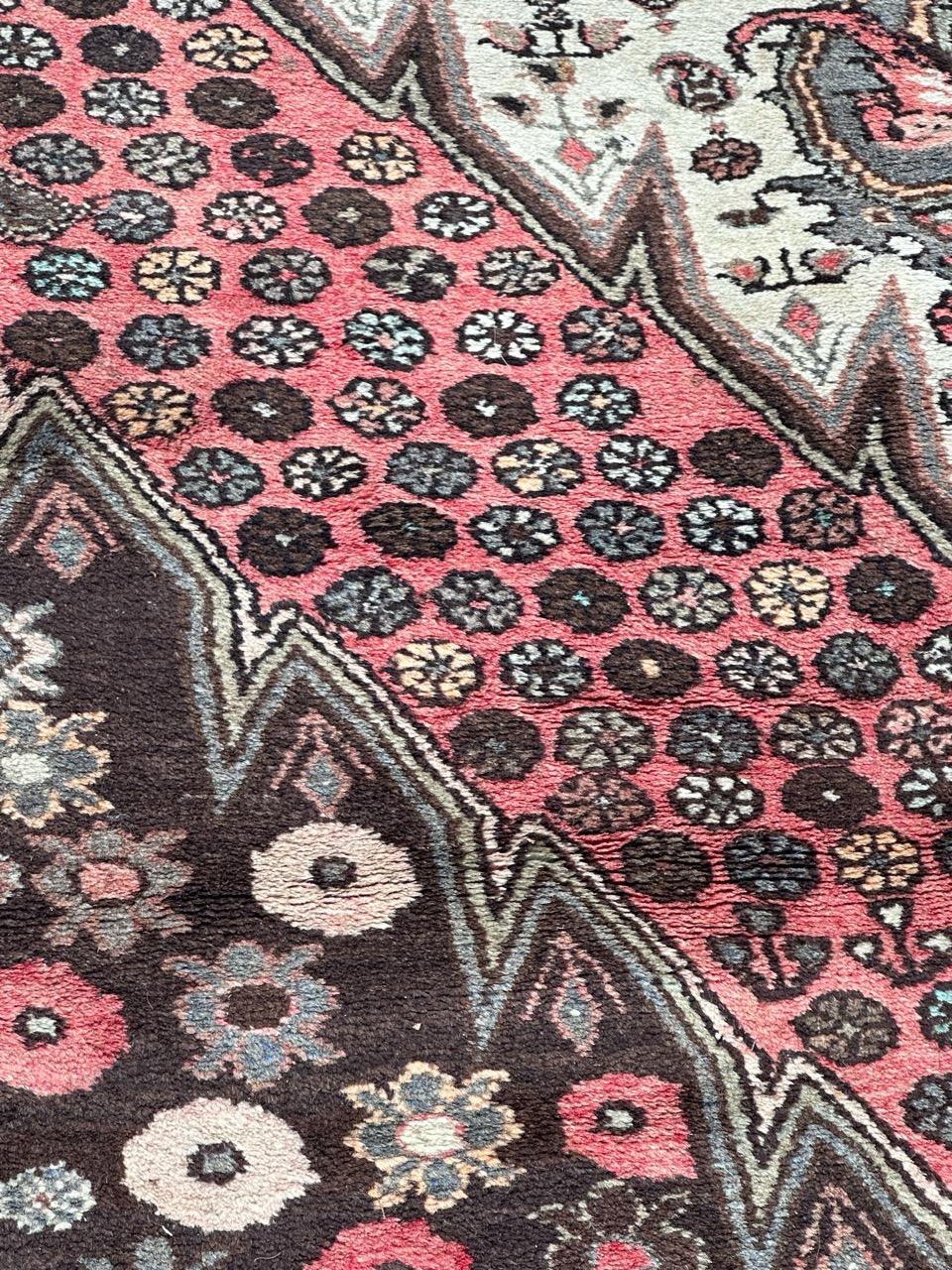 pretty vintage Hamadan rug For Sale 4