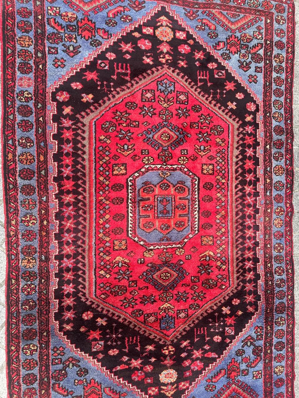  pretty vintage Hamadan rug For Sale 4