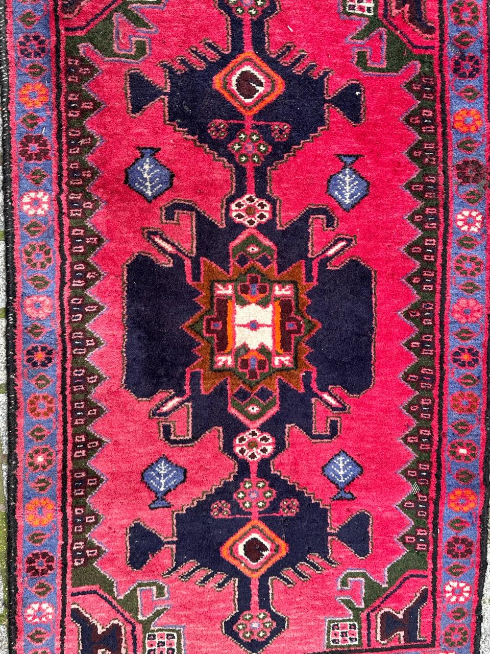 Bobyrug’s pretty vintage Hamadan rug  For Sale 5