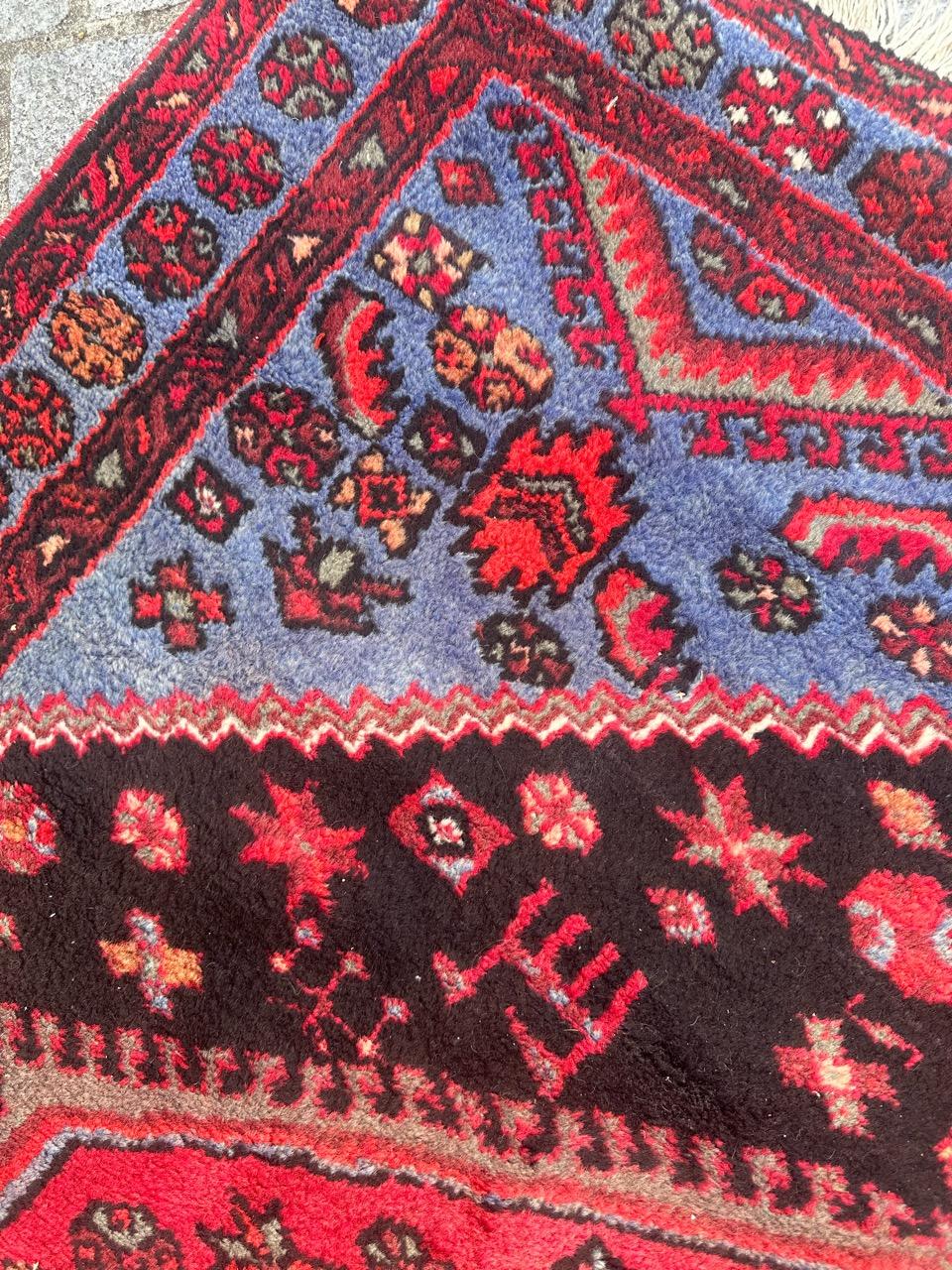  pretty vintage Hamadan rug For Sale 7