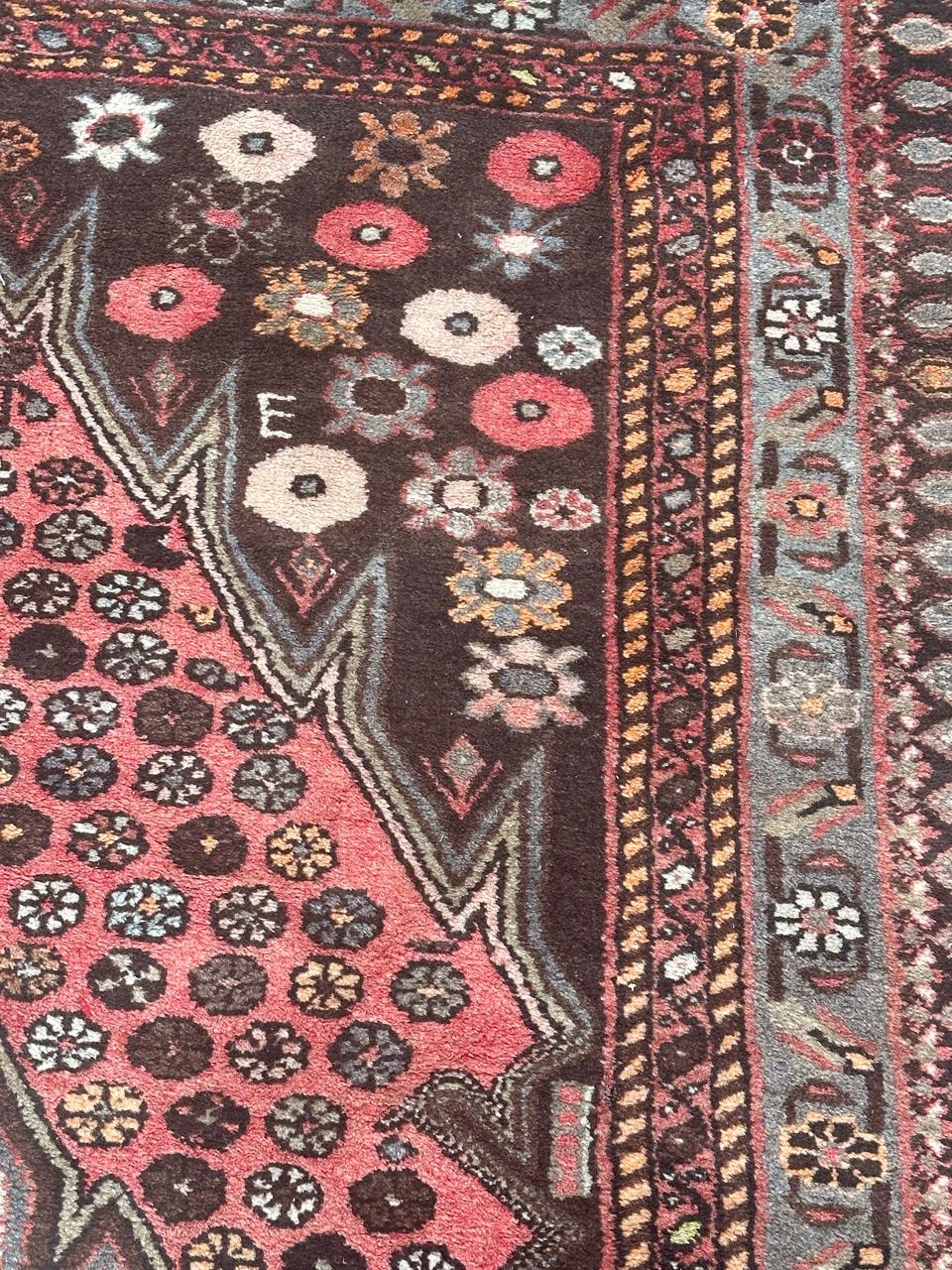  pretty vintage Hamadan rug For Sale 8