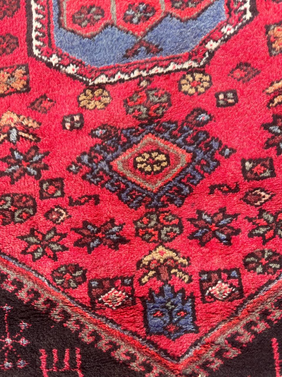  pretty vintage Hamadan rug For Sale 8