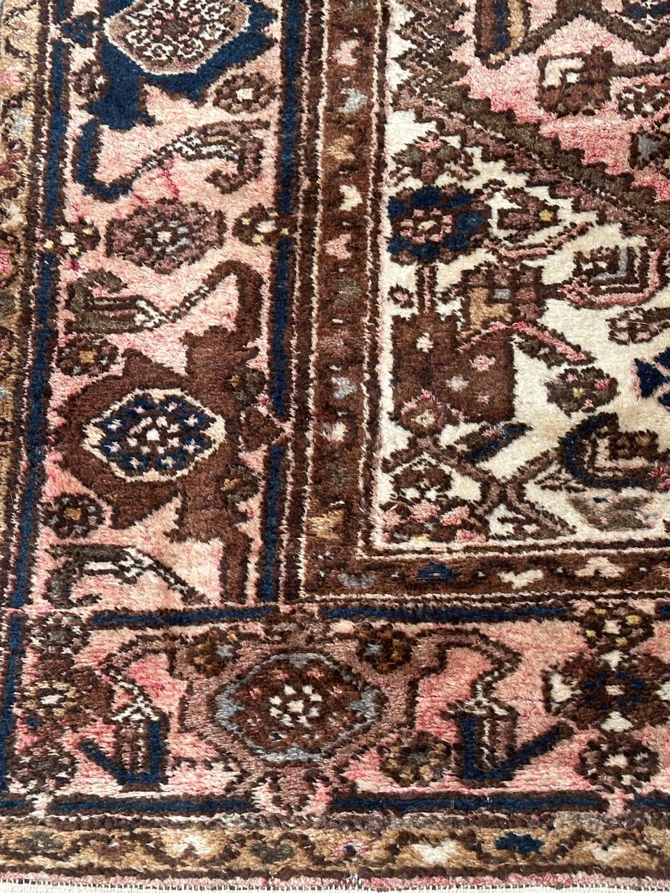 pretty vintage Hamadan rug For Sale 9