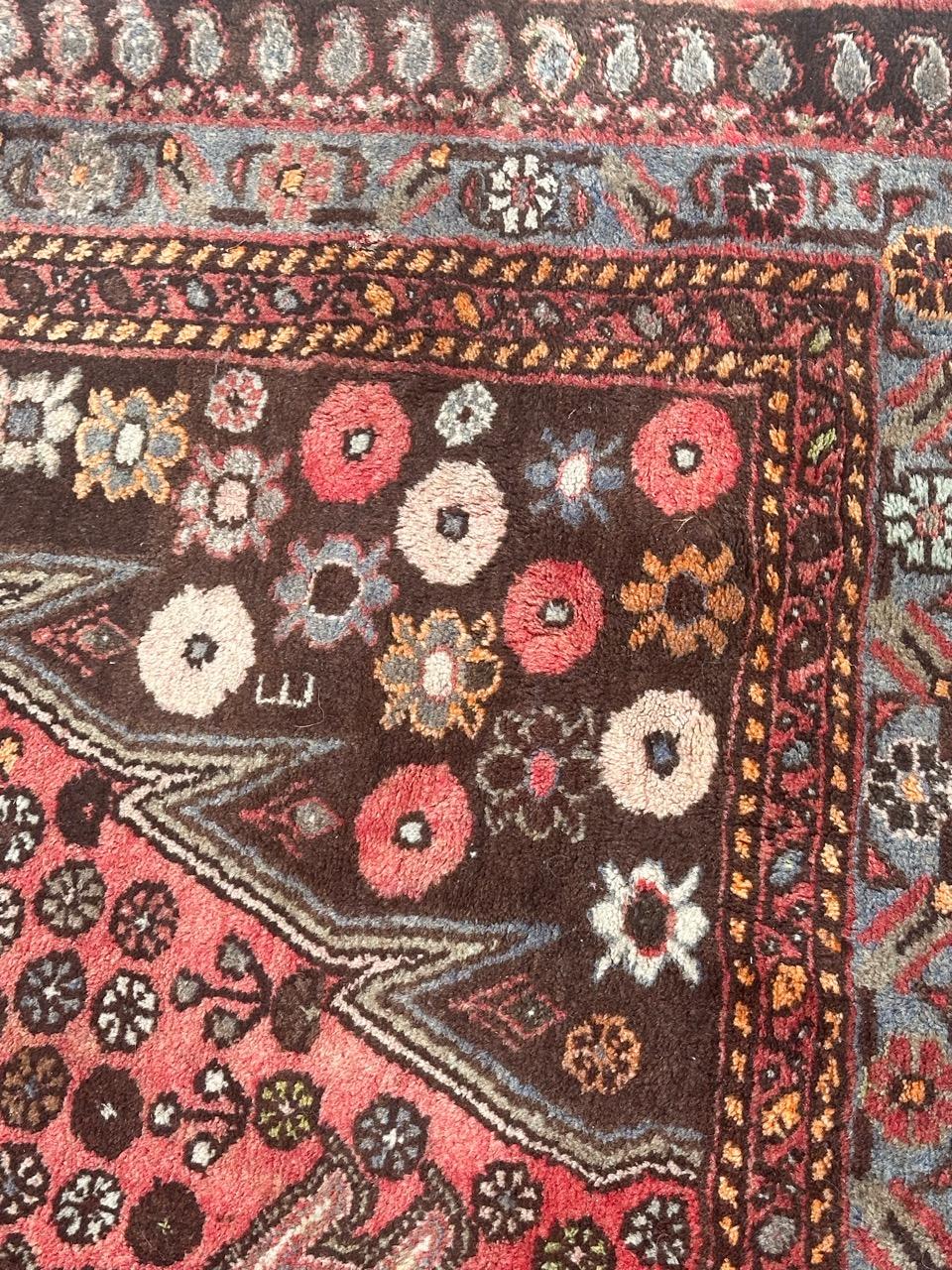 pretty vintage Hamadan rug For Sale 9