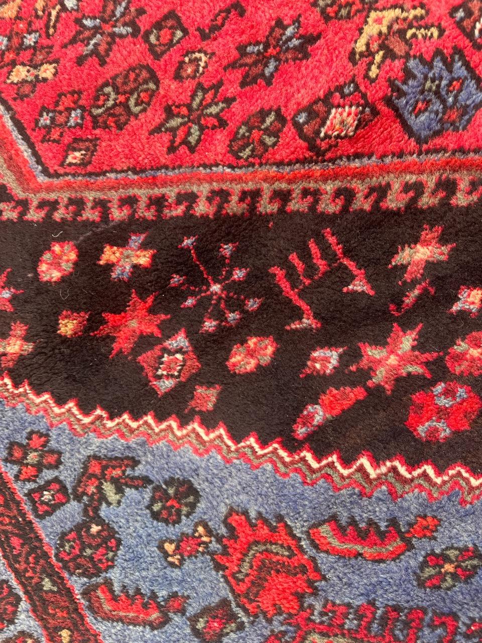  pretty vintage Hamadan rug For Sale 9