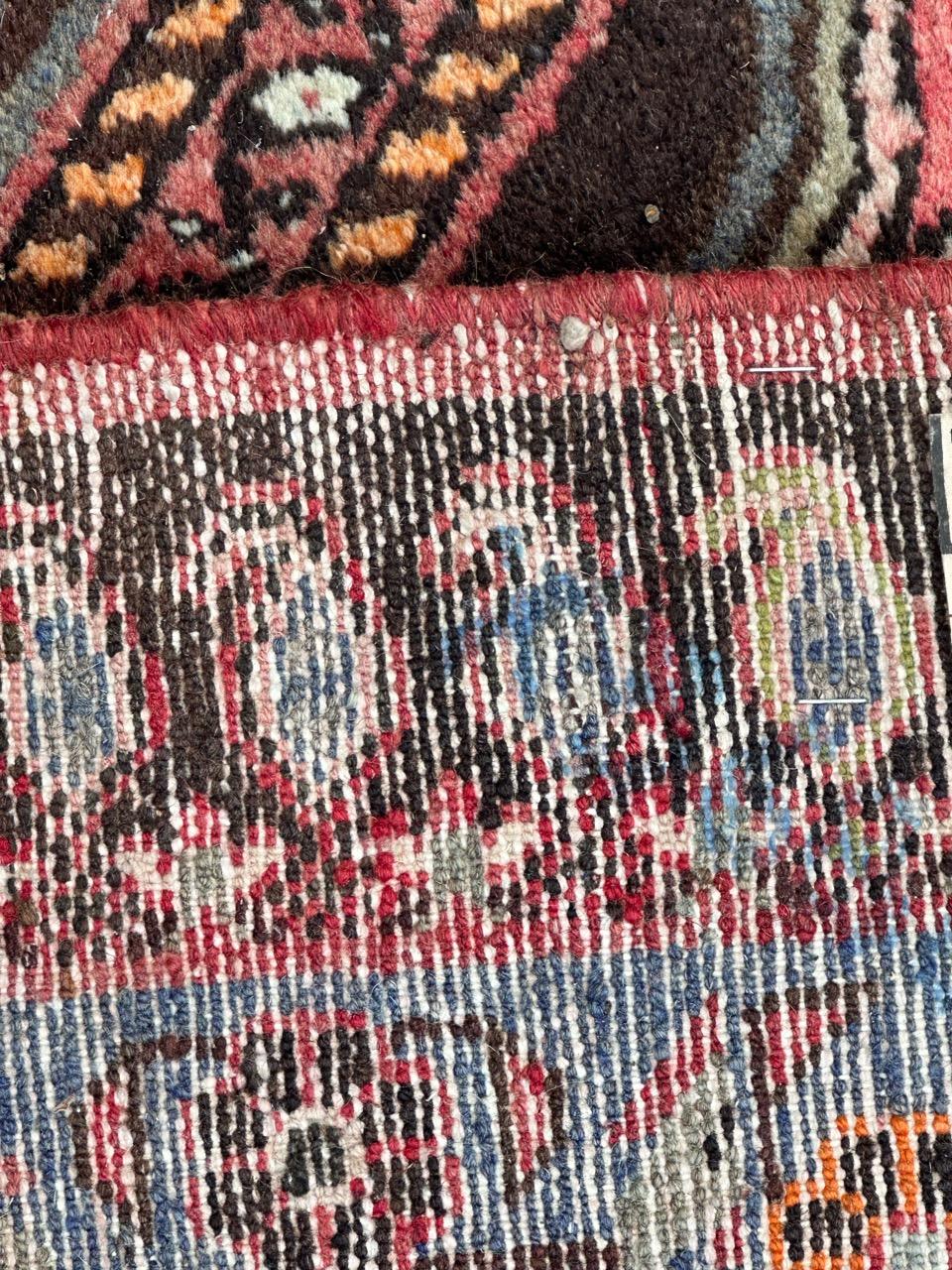 pretty vintage Hamadan rug For Sale 11