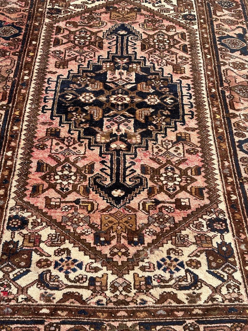 Asian Bobyrug’s pretty vintage Hamadan rug For Sale