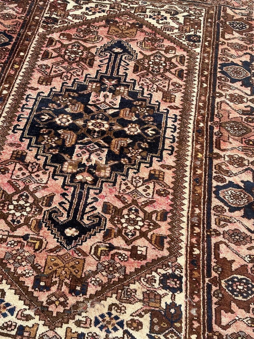 20th Century Bobyrug’s pretty vintage Hamadan rug For Sale