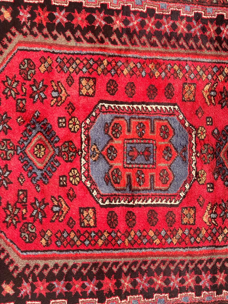 20th Century pretty vintage Hamadan rug For Sale