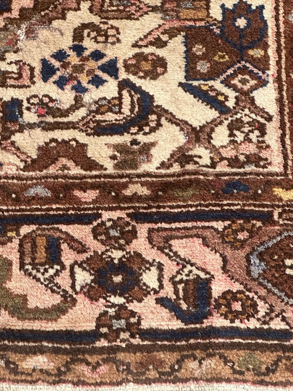 Wool pretty vintage Hamadan rug For Sale