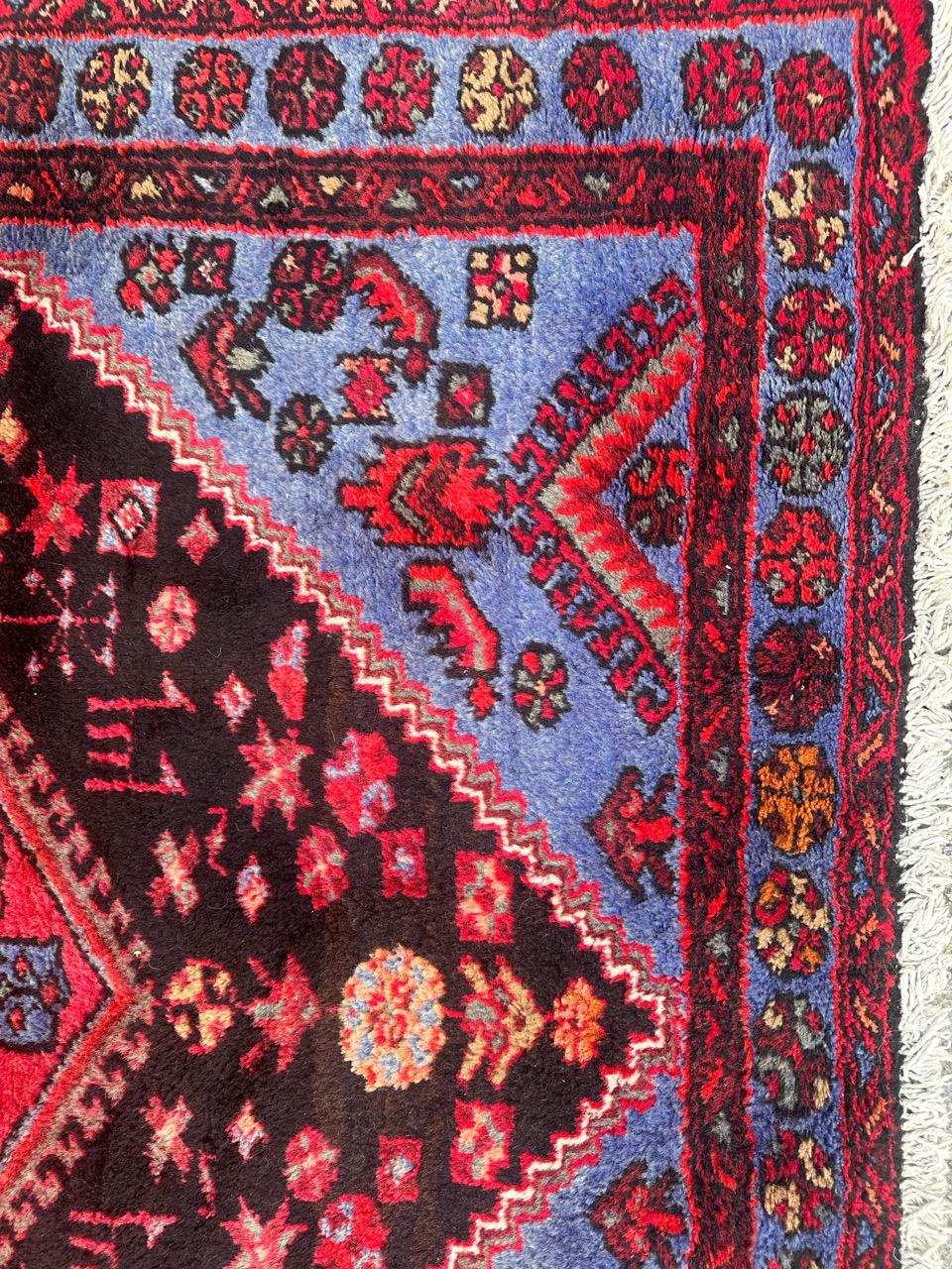  pretty vintage Hamadan rug For Sale 1
