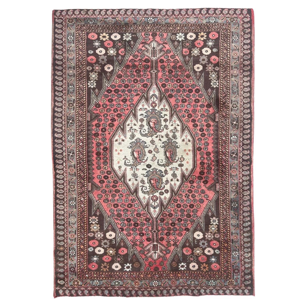 Bobyrug’s pretty vintage Hamadan rug