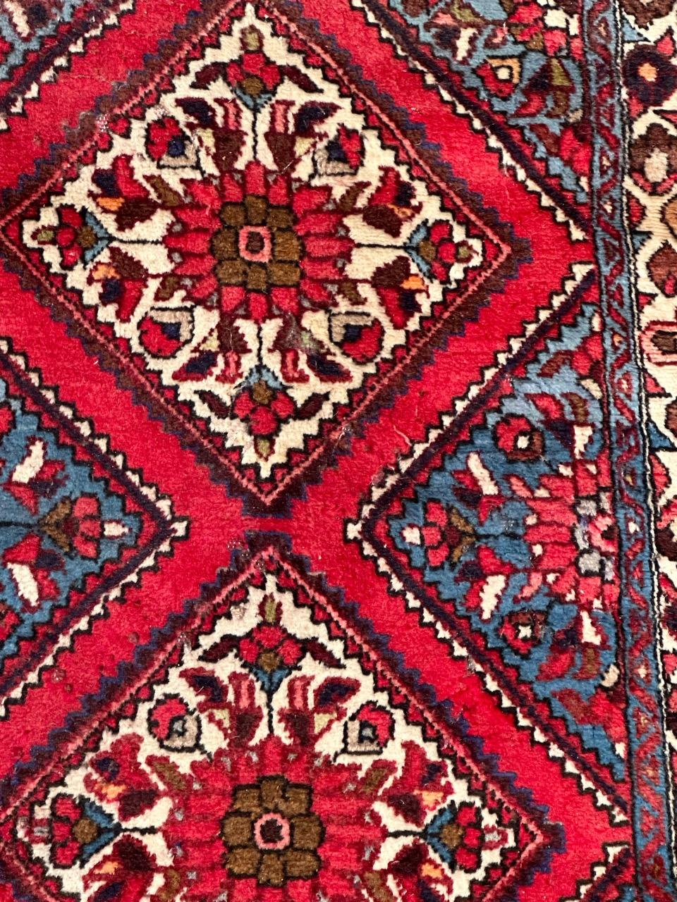 Hand-Knotted Bobyrug’s pretty vintage Hamadan runner  For Sale