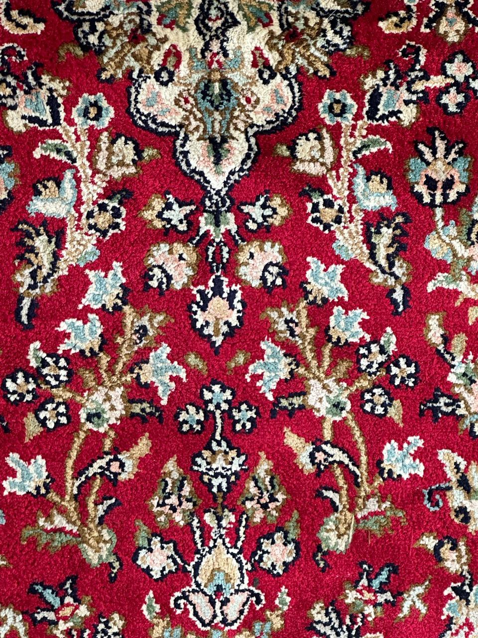 Bobyrug’s pretty vintage Indian silk rug  For Sale 4