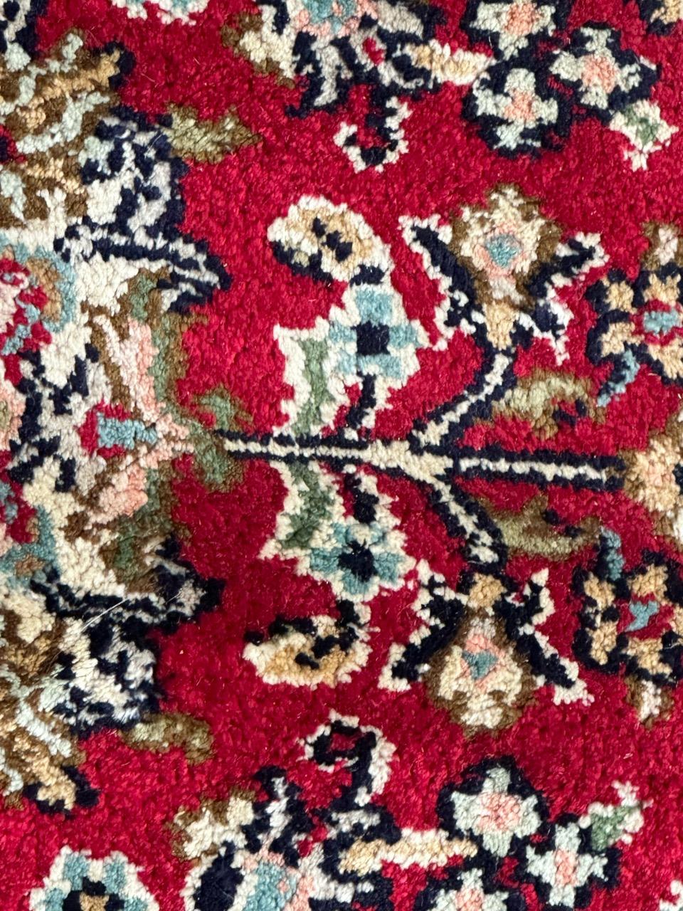 Bobyrug’s pretty vintage Indian silk rug  For Sale 8