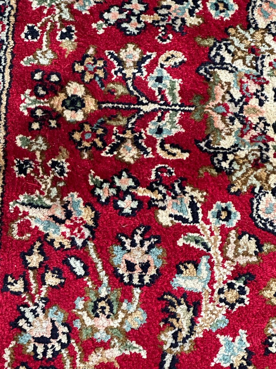 Bobyrug’s pretty vintage Indian silk rug  For Sale 9