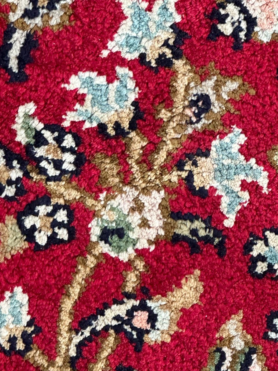 Bobyrug’s pretty vintage Indian silk rug  For Sale 10