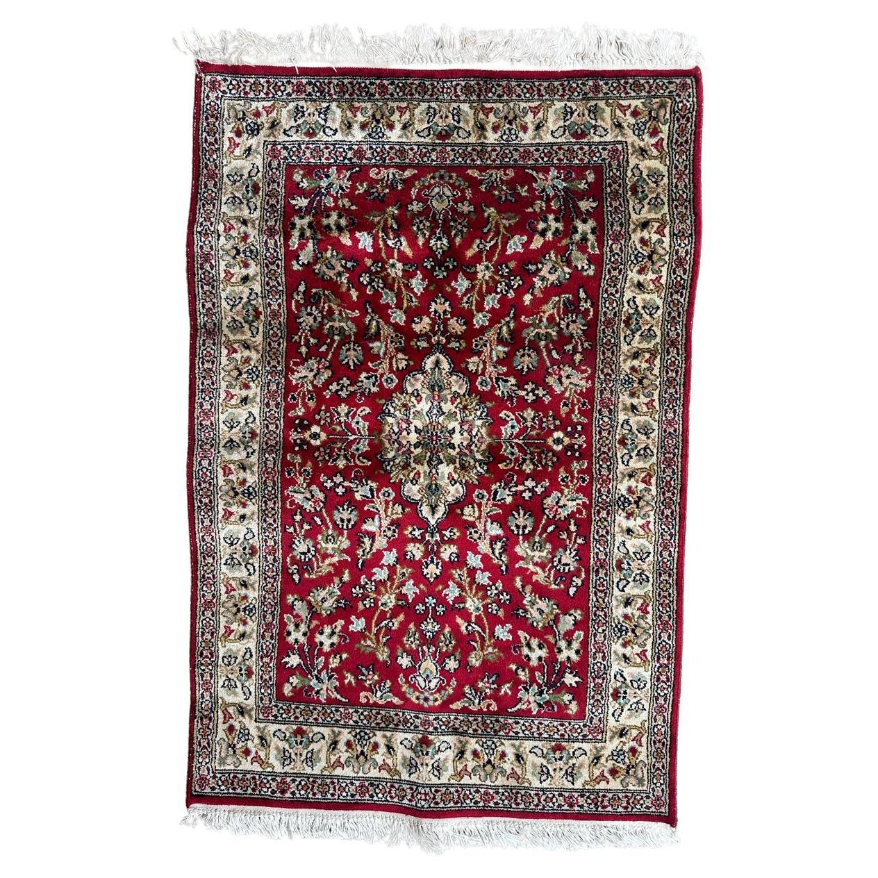 Bobyrug’s pretty vintage Indian silk rug 