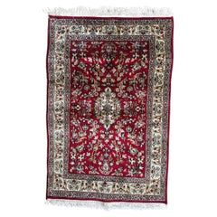 Bobyrug’s pretty Vintage Indian silk rug 