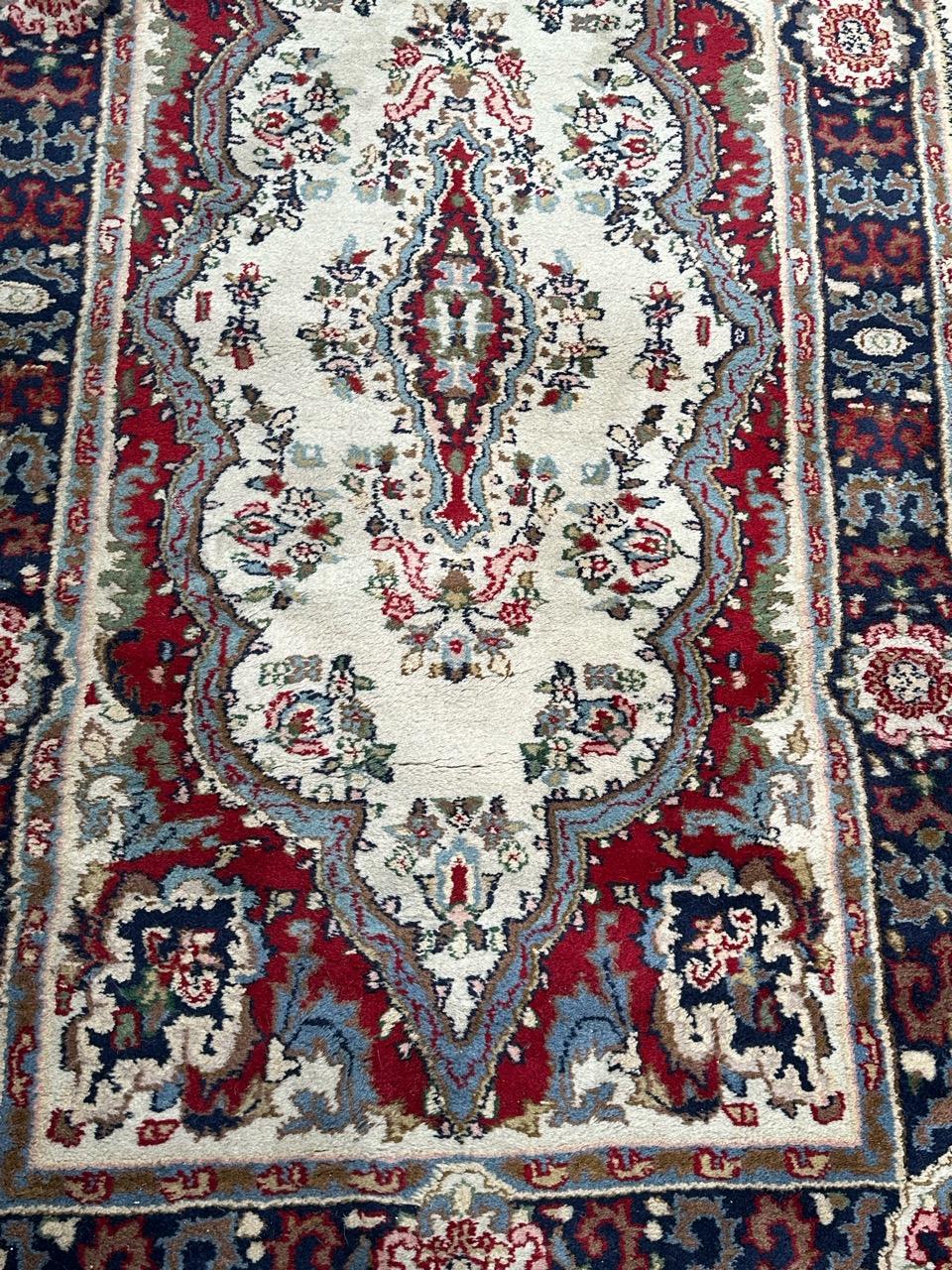 pretty vintage Kirman rug For Sale 10