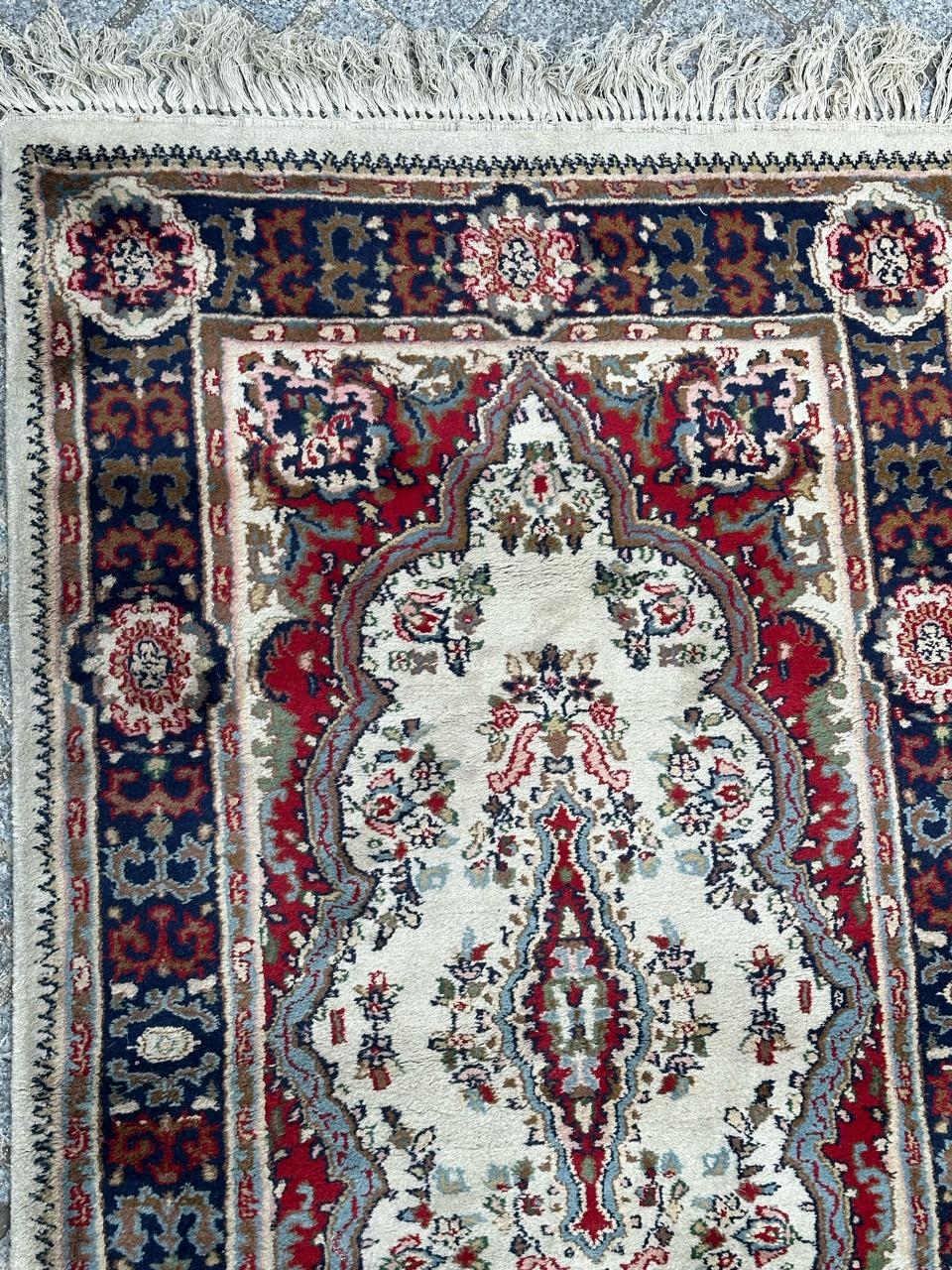 Asian Bobyrug’s pretty vintage Kirman rug  For Sale