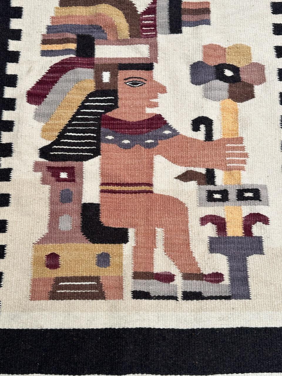 pretty vintage Mexican tapestry  For Sale 2