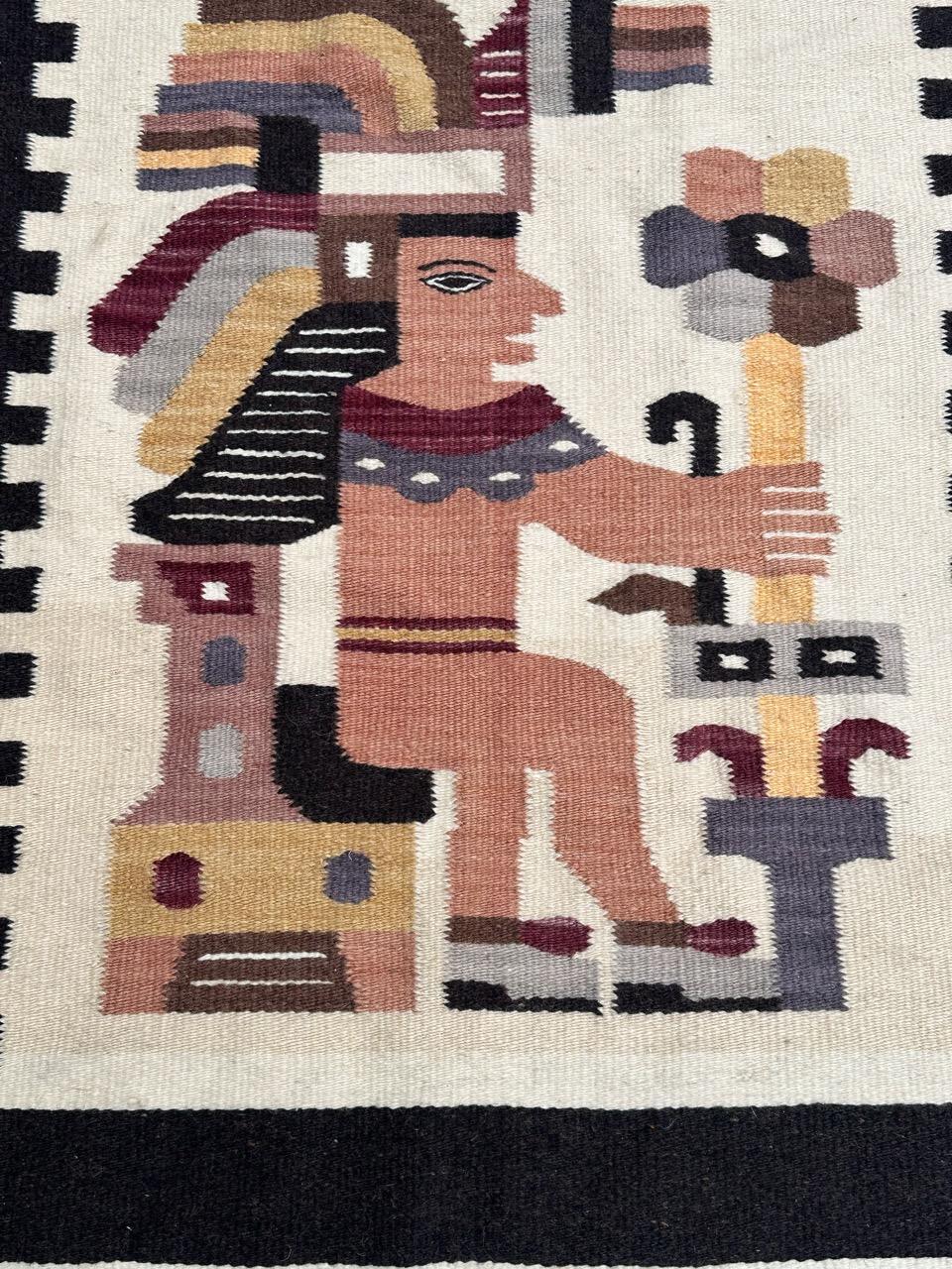 pretty vintage Mexican tapestry For Sale 2