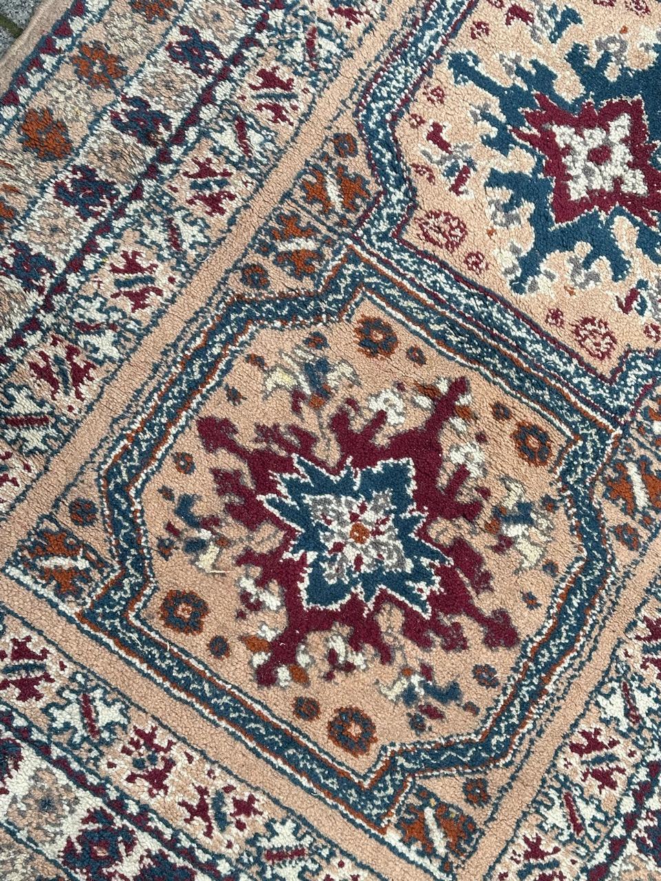 Hand-Knotted Bobyrug’s pretty vintage Moroccan rug  For Sale