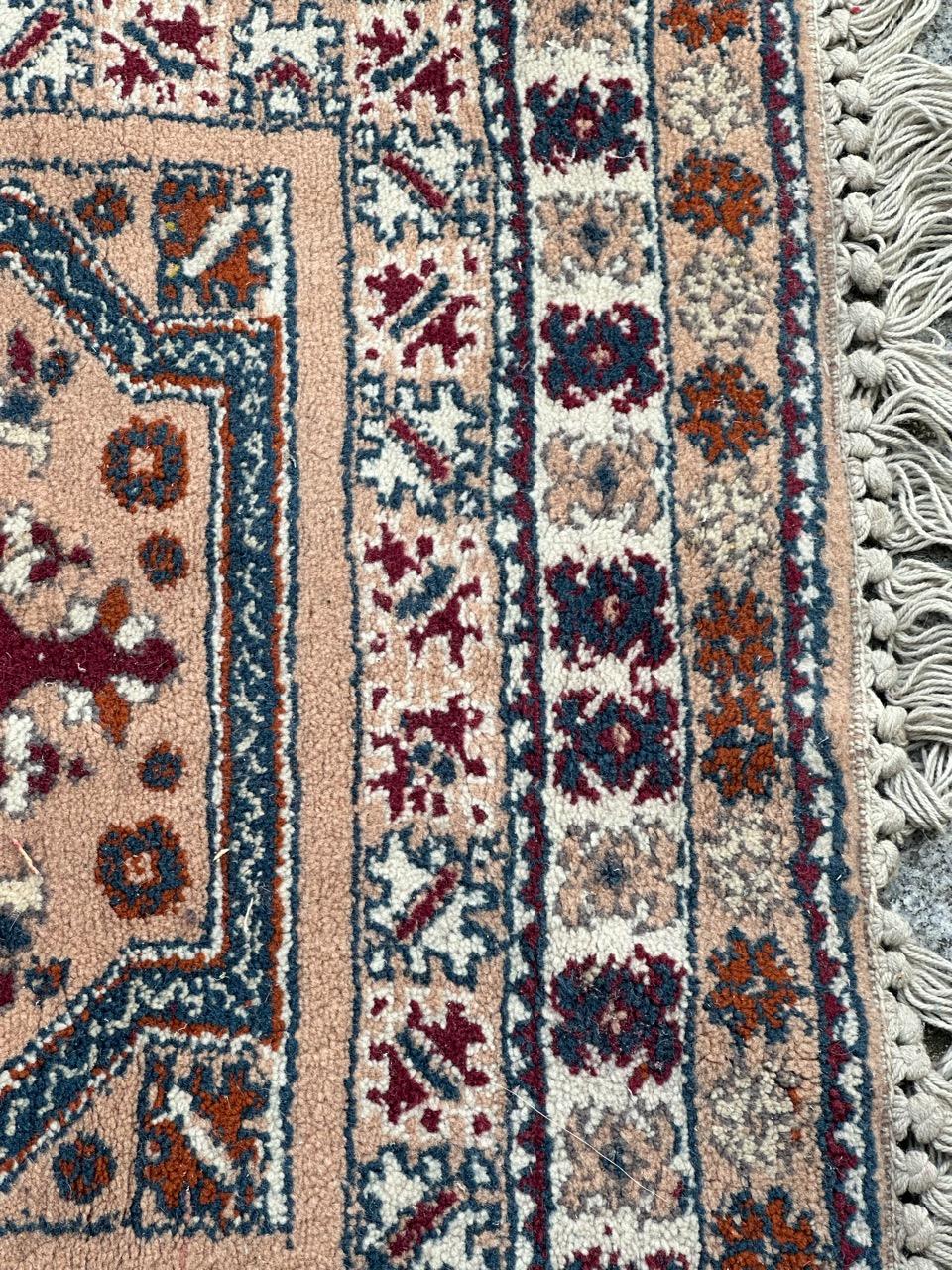 Wool Bobyrug’s pretty vintage Moroccan rug  For Sale