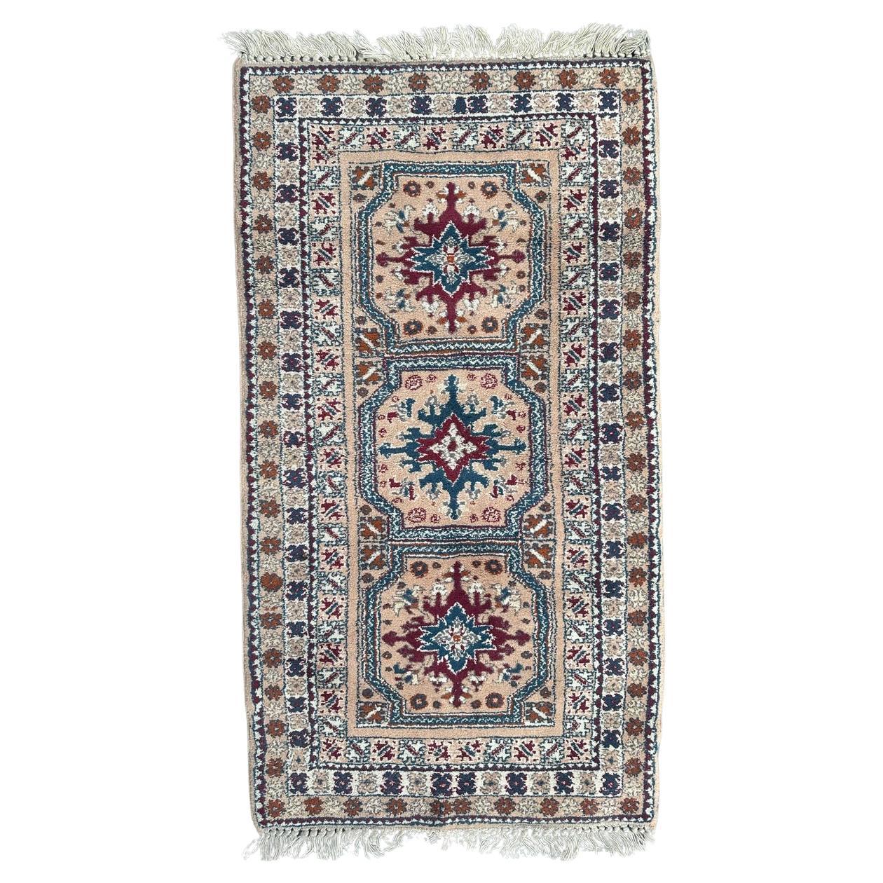 Bobyrug’s pretty vintage Moroccan rug  For Sale
