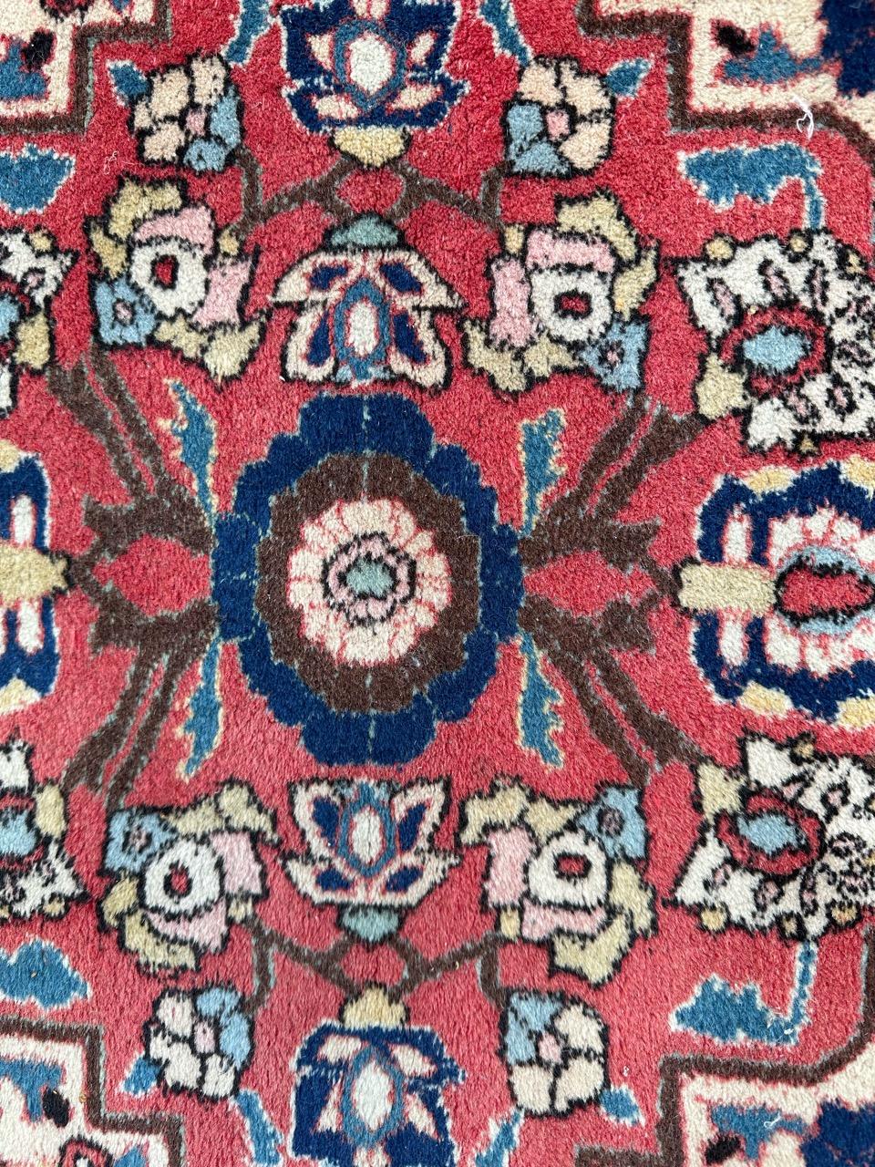 Bobyrug’s Pretty vintage Najaf Abad rug For Sale 4