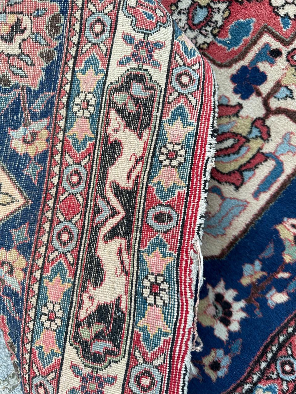 Bobyrug’s Pretty vintage Najaf Abad rug For Sale 5