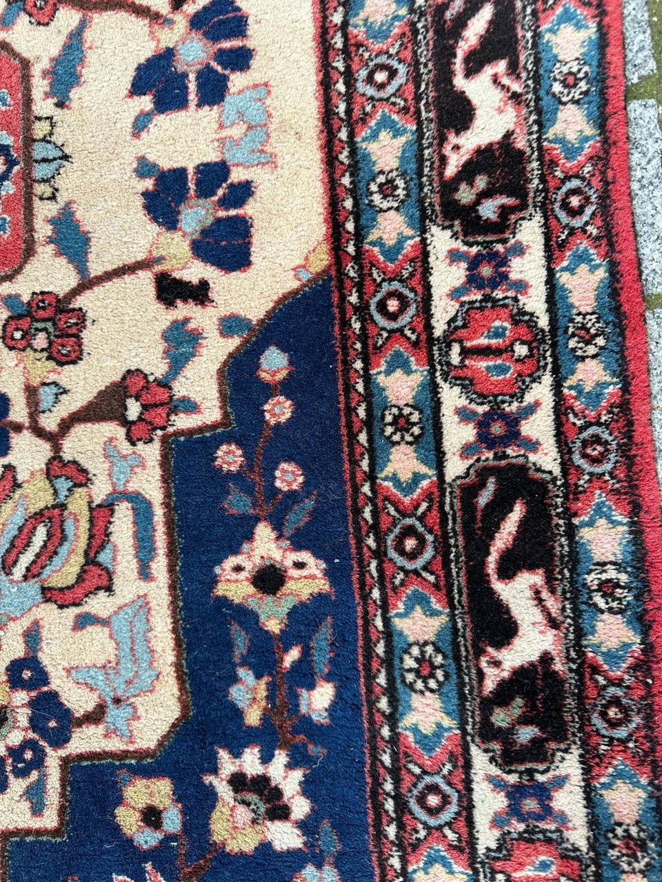 20th Century Bobyrug’s Pretty vintage Najaf Abad rug For Sale