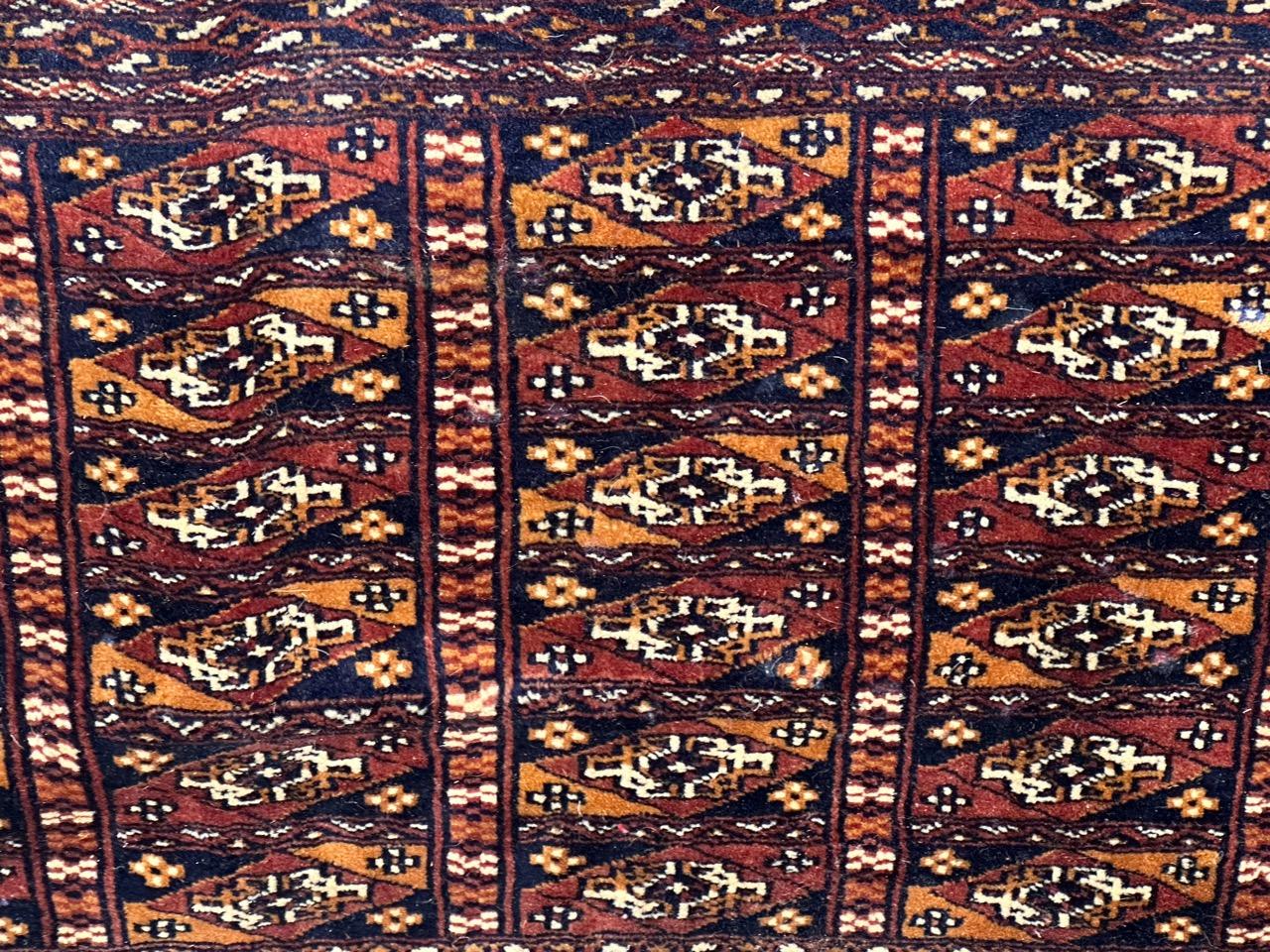 Bobyrug’s pretty vintage Pakistani chuval Turkmen style rug  For Sale 8