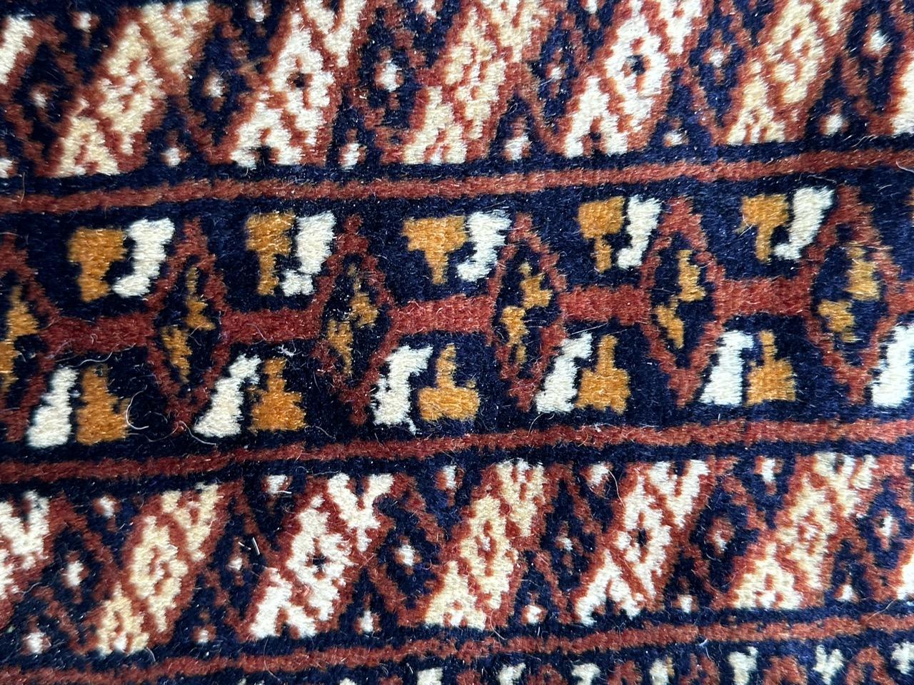 Bobyrug’s pretty vintage Pakistani chuval Turkmen style rug  For Sale 11