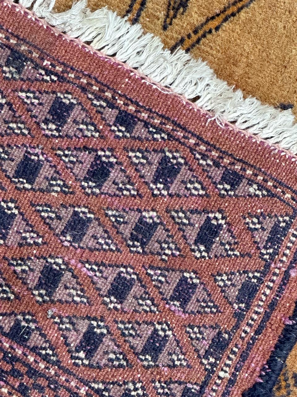 Bobyrugs hübscher alter pakistanischer Tschowal-Teppich im turkmenischen Stil  im Angebot 12