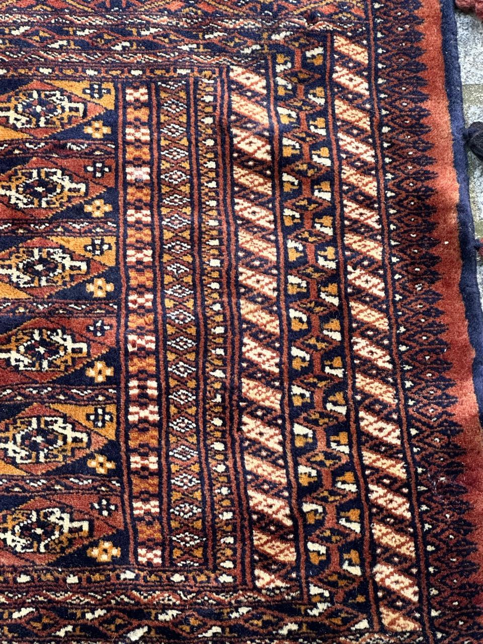 Bobyrug’s pretty vintage Pakistani chuval Turkmen style rug  For Sale 2