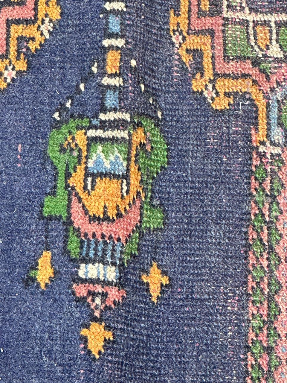 Bobyrug’s pretty vintage Pakistani rug Saf design  For Sale 1