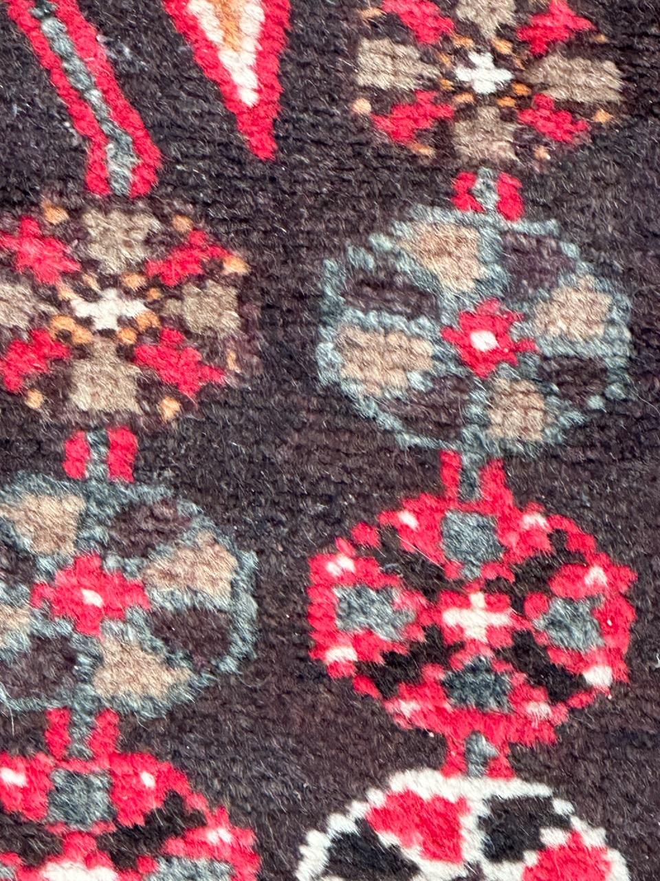 Bobyrug’s pretty vintage rustic mazlaghan rug  For Sale 2