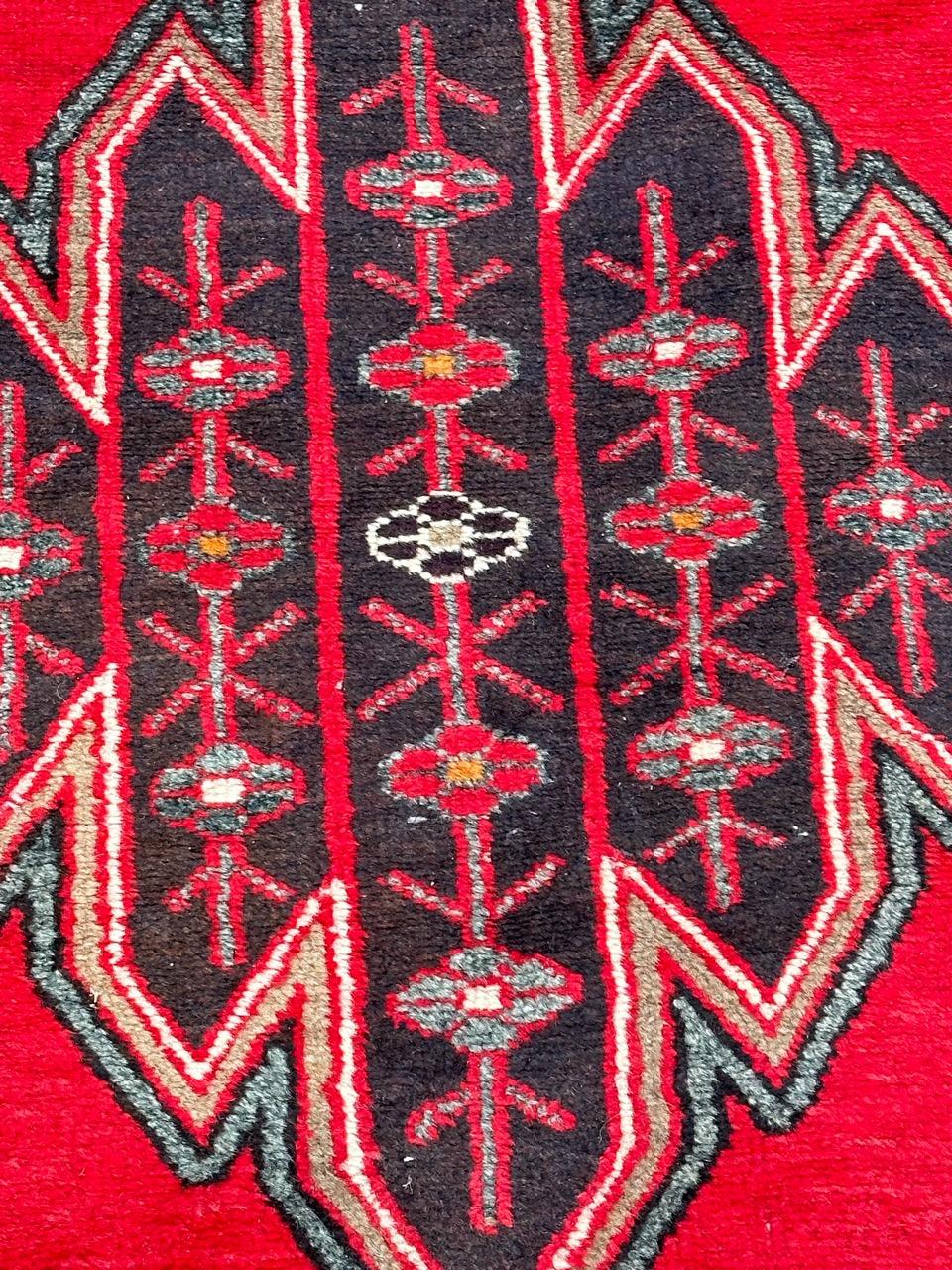Bobyrug’s pretty vintage rustic mazlaghan rug  For Sale 5