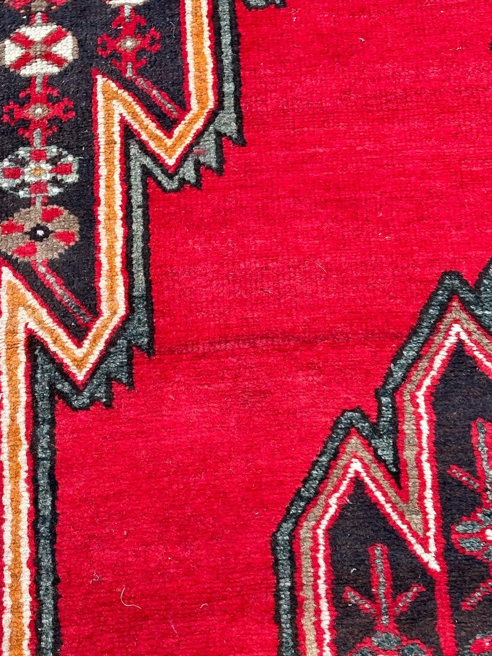 Bobyrug’s pretty vintage rustic mazlaghan rug  For Sale 6