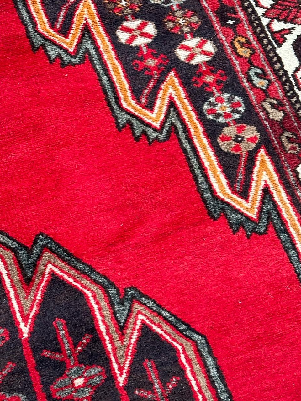 Bobyrug’s pretty vintage rustic mazlaghan rug  For Sale 7