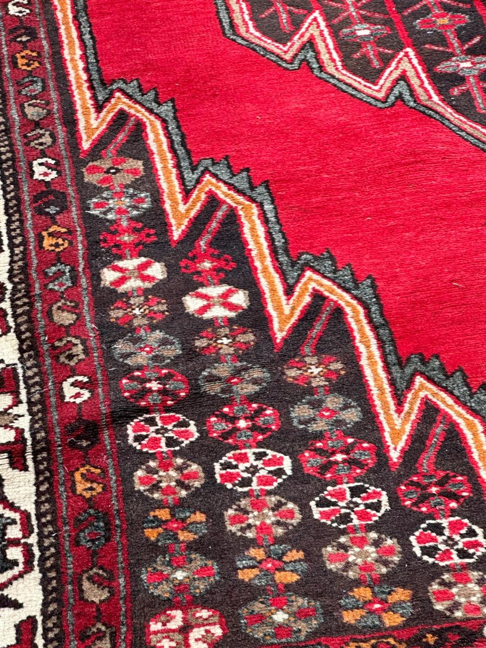Bobyrug’s pretty vintage rustic mazlaghan rug  For Sale 9