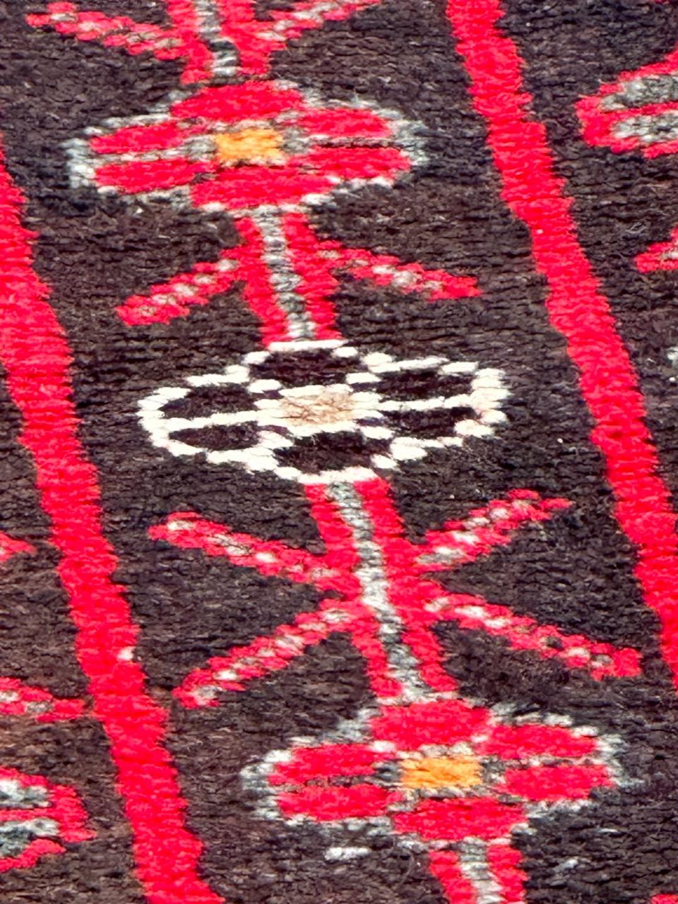 Bobyrug’s pretty vintage rustic mazlaghan rug  For Sale 10