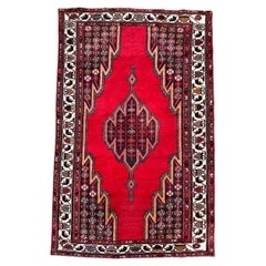 Bobyrug’s pretty Vintage rustic mazlaghan rug 