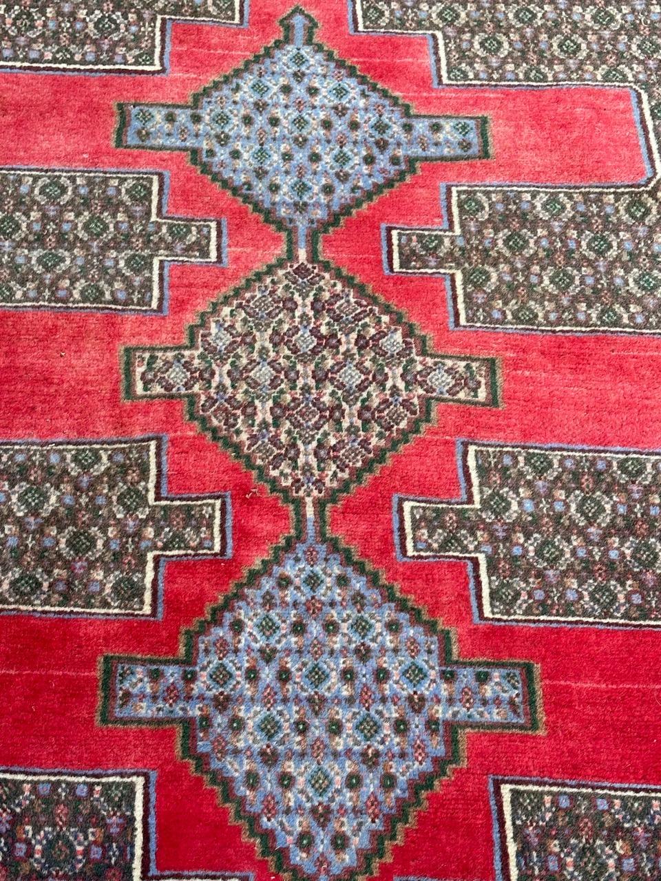 Bobyrug’s pretty vintage Senneh rug For Sale 10