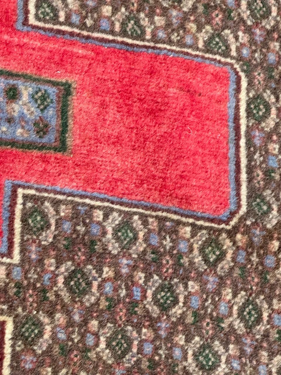 Bobyrug’s pretty vintage Senneh rug In Good Condition For Sale In Saint Ouen, FR