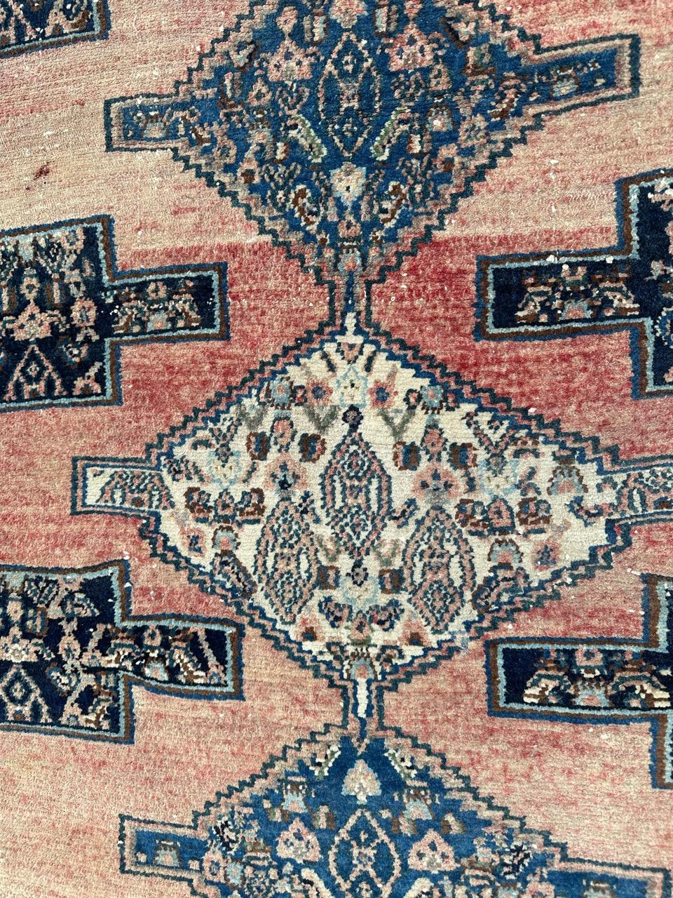 Laine joli tapis Senneh vintage en vente