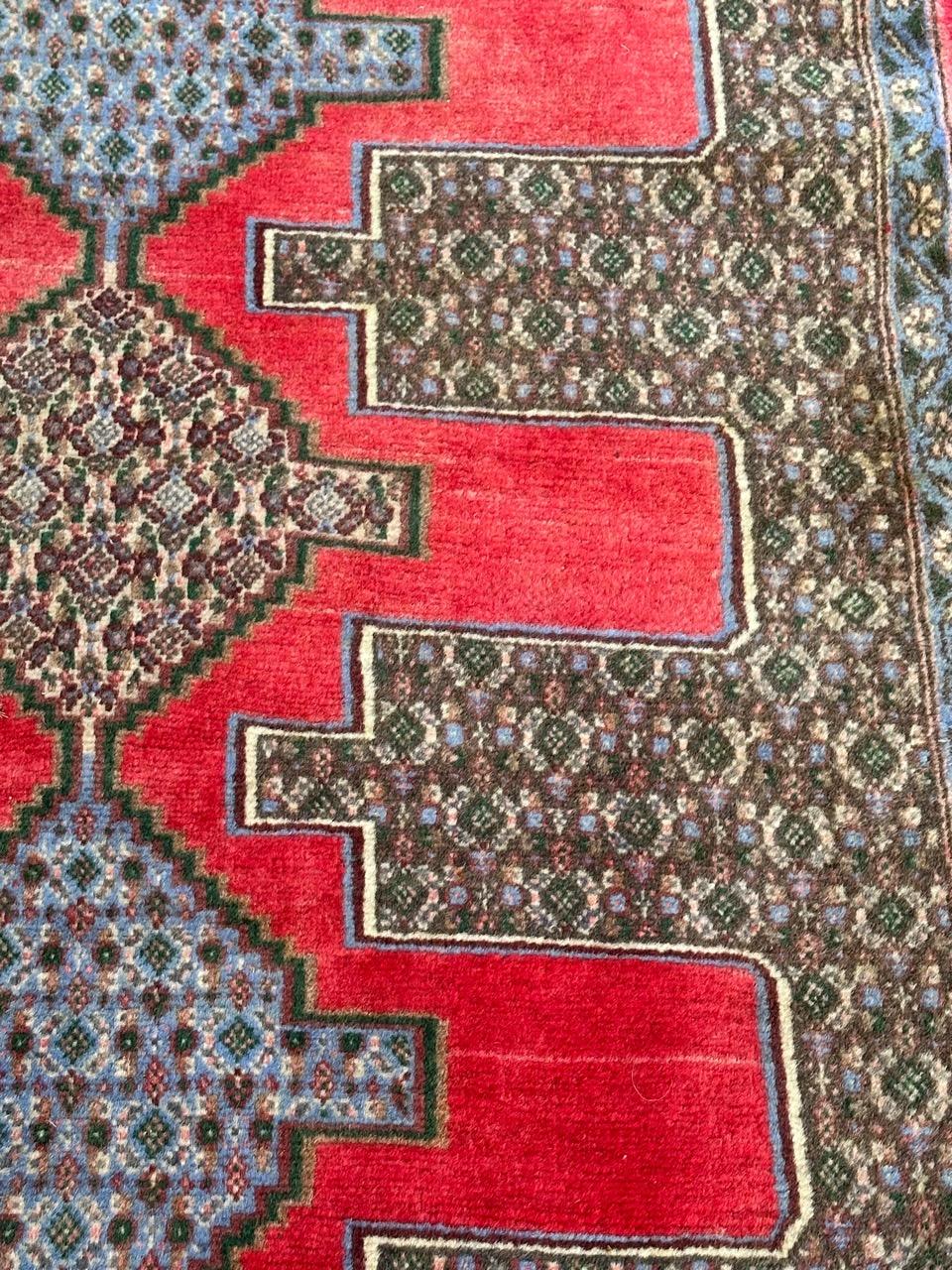 Bobyrug’s pretty vintage Senneh rug For Sale 1